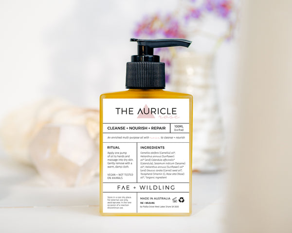 THE AURICLE ROSE - Cleanser + Multipurpose Oil - For Sensitive / all skin types